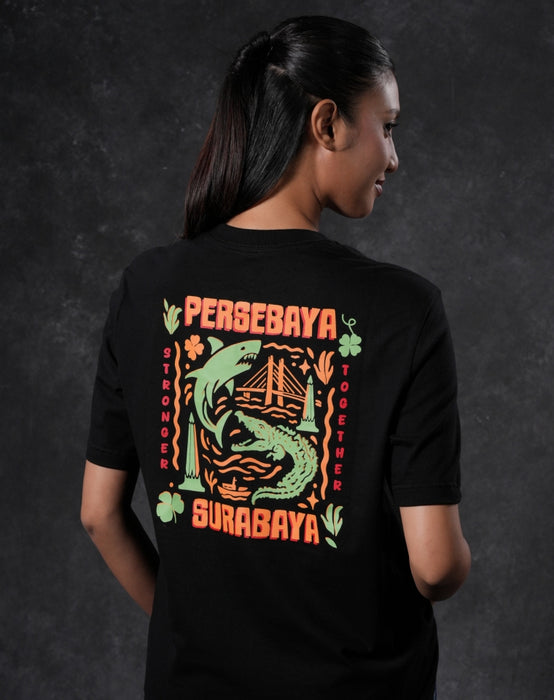 T-shirt Persebaya Heritage Of Surabaya Oversize - Black